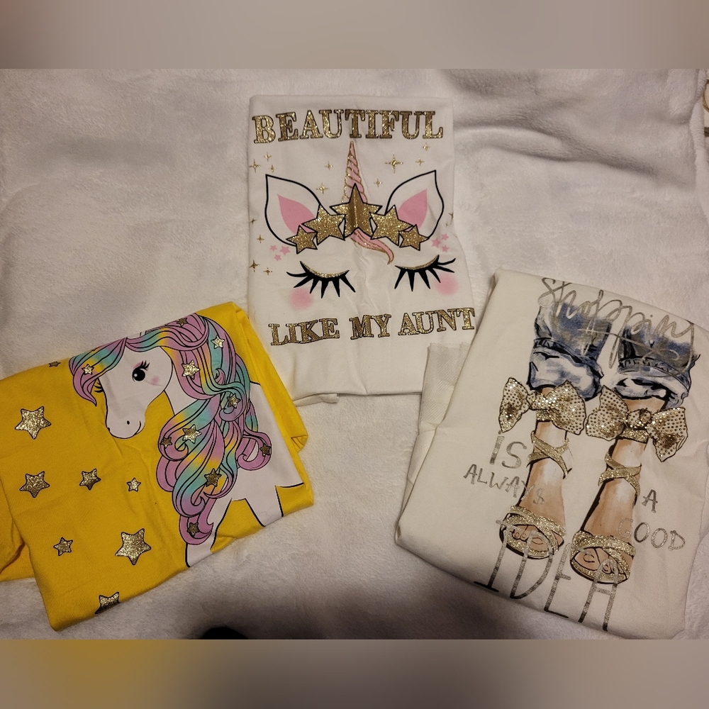 Bundle Of 3 Short Sleeves Size: Large(10-12)